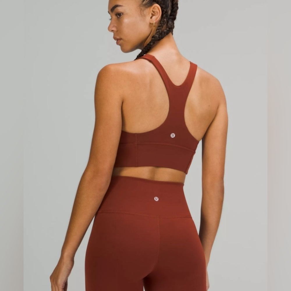 Lululemon Wunder Longline Sports Bra Tank Top 6 LW2CNSS Rockwood / Date Brown
